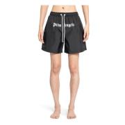 Logo Badeshorts Sort Elastisk Talje