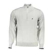 Broderet Half Zip Sweater