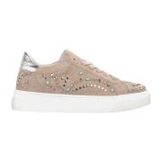 Studded læder platform sneaker