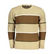 Herre Crew Neck Sweater Kontrastdetaljer