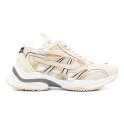 Beige Sneakers med Grafiske Prints