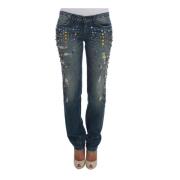 Krystalbesatte Slim Fit Jeans