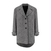 Houndstooth Coat med Klassisk Stil