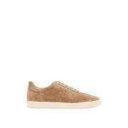 Suede Sneakers med Lamineret Detaljer