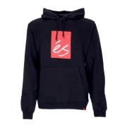 Sort Fleece Hoodie med Kængurulomme