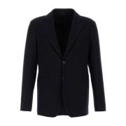 Navy blue strækuld blazer