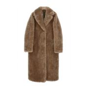 Faux Fur Coat Brun Stilfuld Kvalitet