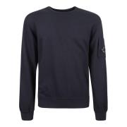 Blå Jersey Sweatshirt med Linse Detalje