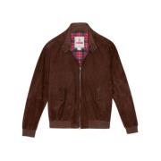 Klassisk Suede Harrington Jakke