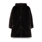 Yelena Faux Fur Hooded Jacket Brun