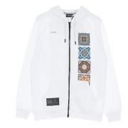 Maioliche Circuit Printed Zip Up Hoodie