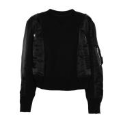 Panel Black Sweater med Slids