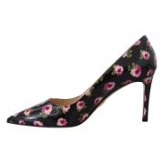 Elegant Læderpumps med Blomsterprint