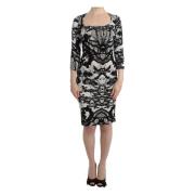 Elegant Jersey Sheath Kjole med Print