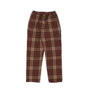 Flannel Tapered Pant i Taupe/Henna