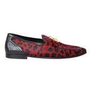 Leopard Loafers Rd Sort Formelle Mn Sko