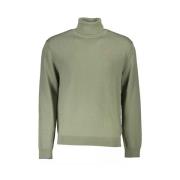 Grøn Uld Turtleneck Sweater