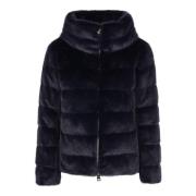 Faux Fur Cape Down Jacket