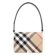 Elegant Skuldertaske med Check Motif