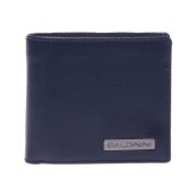 Wallet in dark blue palmellato leather