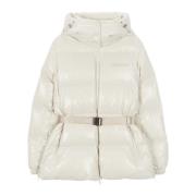 Ivory Puffer Jacket Ekstra Slim Fit