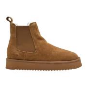 Suede Cognac Flade Sko