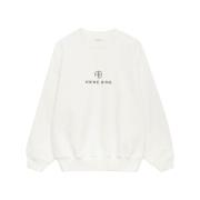 Hvid Logo Sort Sweatshirt