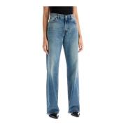 Straight Leg Denim Jeans