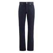 Slim-fit straight-leg jeans med logo detaljer