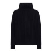 Navy Blue Mock Neck Sweater