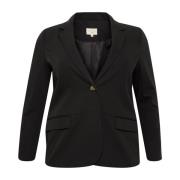 Klassisk Blazer Jakke Sort Dyb