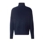 Blå Uld Turtleneck Sweater - Begivenhed