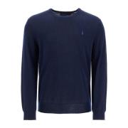 Broderet Crewneck Uld Sweater