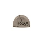 Taupe Logo Merino Uld Beanie