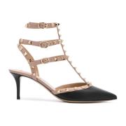 Sort Læder Rockstud Pumps