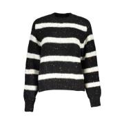 Elegant Rollneck Sweater med Kontrastdetaljer