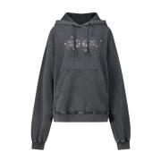 Logo Oversized Hoodie med Metallic Touch