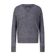 Alpaka Uld V-Hals Pullover