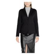 Sort Lapel Blazer med Frontlommer