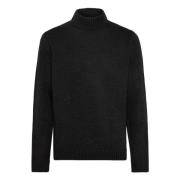 Merino uld Mock Polo Neck Jumper