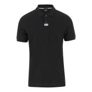 Sort Bomuld Polo Skjorte Regular Fit