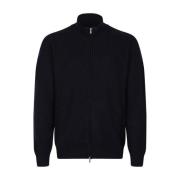 Mørkeblå Zip Cardigan Sweater