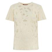 Blomstret Blonde T-shirt Elfenben