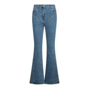 Blå Denim Flare Jeans