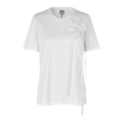 Rosette Crew Neck Cotton T-Shirt