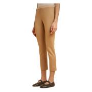 Beige Milano Leggings med Sideslidser