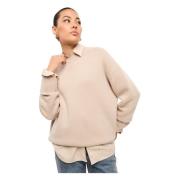 Klassisk Crew Neck Sweater Mulan - Beige