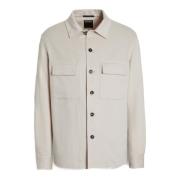 Kashmir Overshirt Hvid Frakke