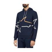 Marineblå Sweatshirt Regular Fit Bomuld Blanding