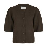 Brun Cardigan med Store Knapper